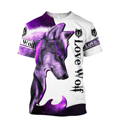 Purple Wolf 3D All Over Printed Hoodie Shirt by SUN QB05282005 - Amaze Style™-Apparel