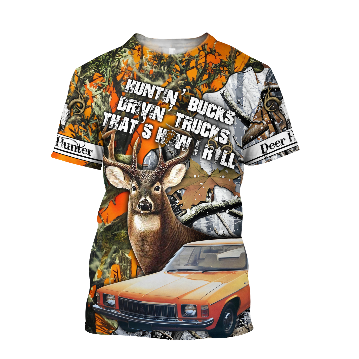 Hunting Bucks and Driving Trucks 3D All Over Print Hoodie