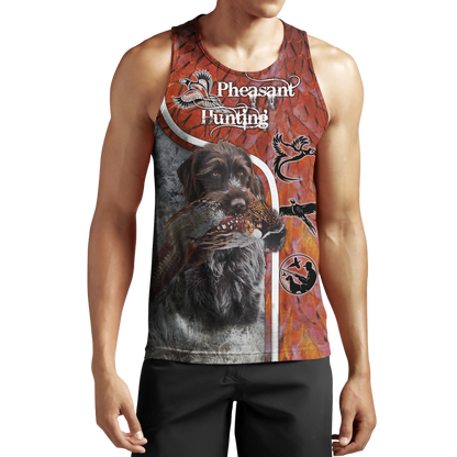 Pheasant Hunting Wirehaired Pointing Griffon 3D All Over Printed Shirts For Men And Women JJ170103 - Amaze Style™-Apparel
