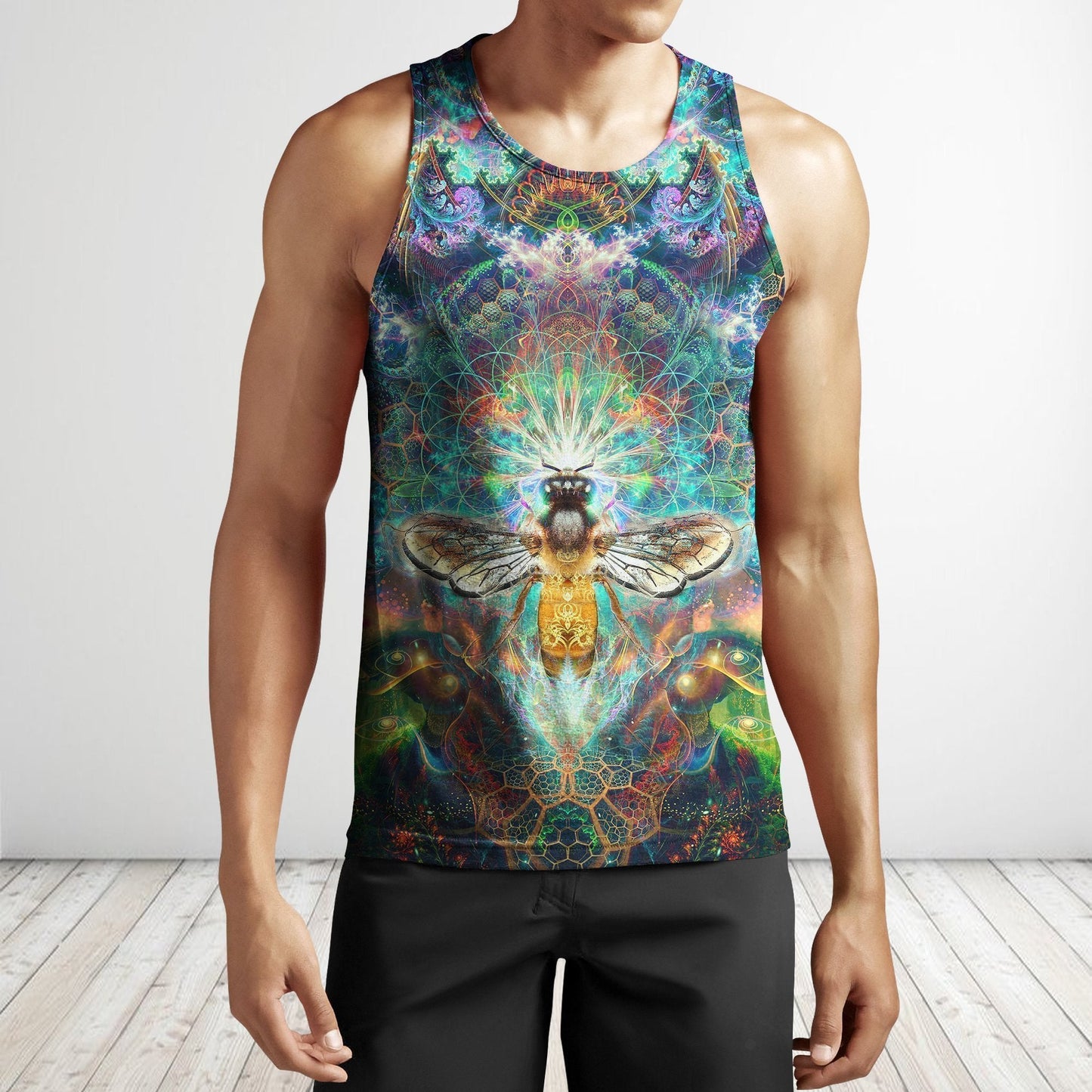 3D All Over Galaxy  Bumble Bee Hoodie - Amaze Style™-Apparel