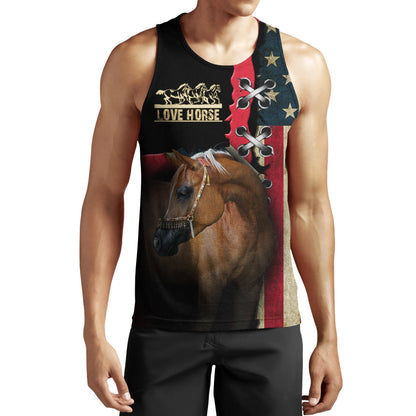 Love Horse shirt flag design Daily Fashion - Winter Set for Men and Women JJ271203 - Amaze Style™-Apparel