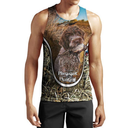 Pheasant Hunting Wirehaired Pointing Griffon 3D All Over Printed Shirts For Men And Women JJ150105 - Amaze Style™-Apparel