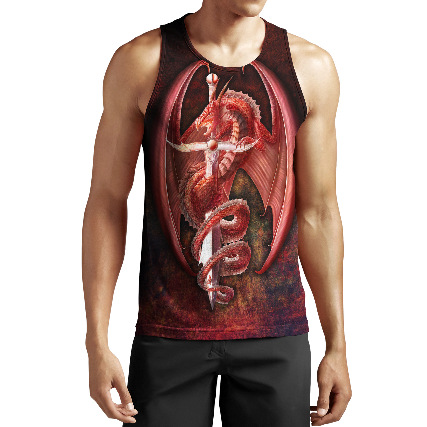 Red Dragon 3D All Over Printed Shirts For Men and Women JJW20082001
