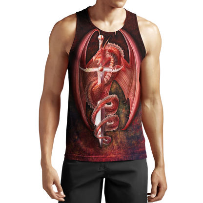 Red Dragon 3D All Over Printed Shirts For Men and Women JJW20082001