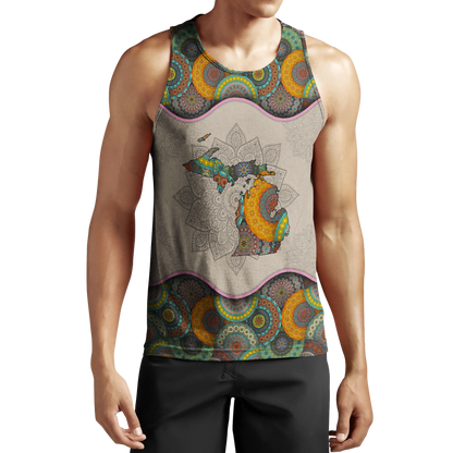 Awesome Vintage Mandala Michigan 3D All Over Printed Shirts Hoodie JJ27052002 - Amaze Style™-Apparel