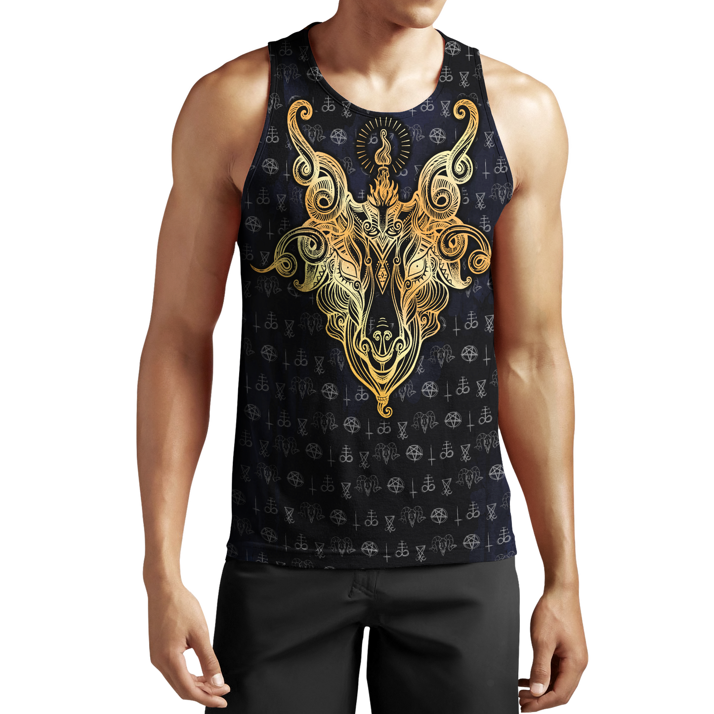 Satanic Tribal 3D All Over Printed Hoodie Shirts For Men And Women JJ25052003-Apparel-MP-Tanktop-S-Vibe Cosy™