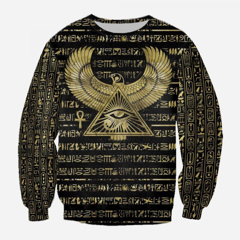 3D Printed Egyptian Eye of Horus and Hieroglyphs Clothes - Amaze Style™-Apparel