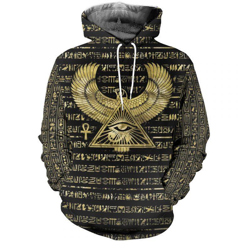 3D Printed Egyptian Eye of Horus and Hieroglyphs Clothes - Amaze Style™-Apparel