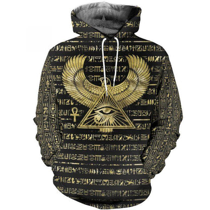 3D Printed Egyptian Eye of Horus and Hieroglyphs Clothes - Amaze Style™-Apparel