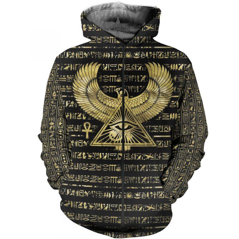 3D Printed Egyptian Eye of Horus and Hieroglyphs Clothes Shirt Hoodie MP120302 - Amaze Style™-Apparel