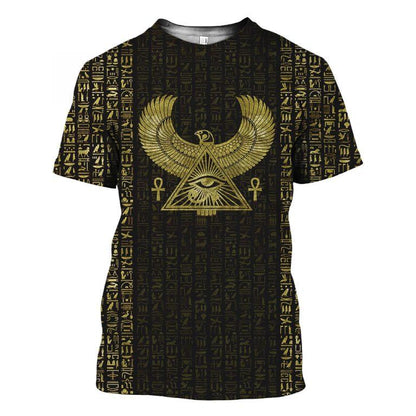 3D Printed Egyptian Eye of Horus and Hieroglyphs Clothes - Amaze Style™-Apparel