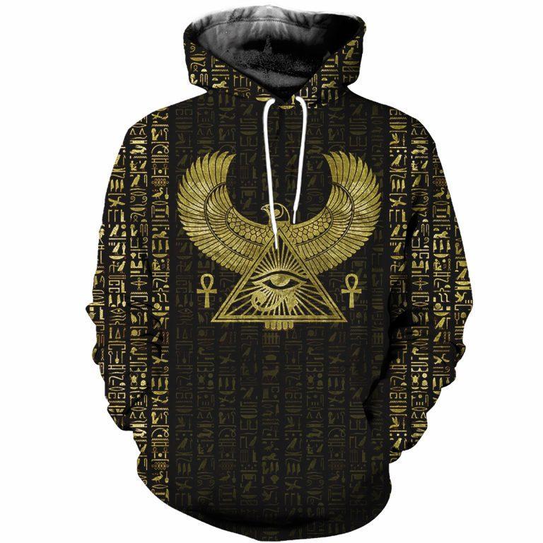 3D Printed Egyptian Eye of Horus and Hieroglyphs Clothes TA011 - Amaze Style™-Apparel