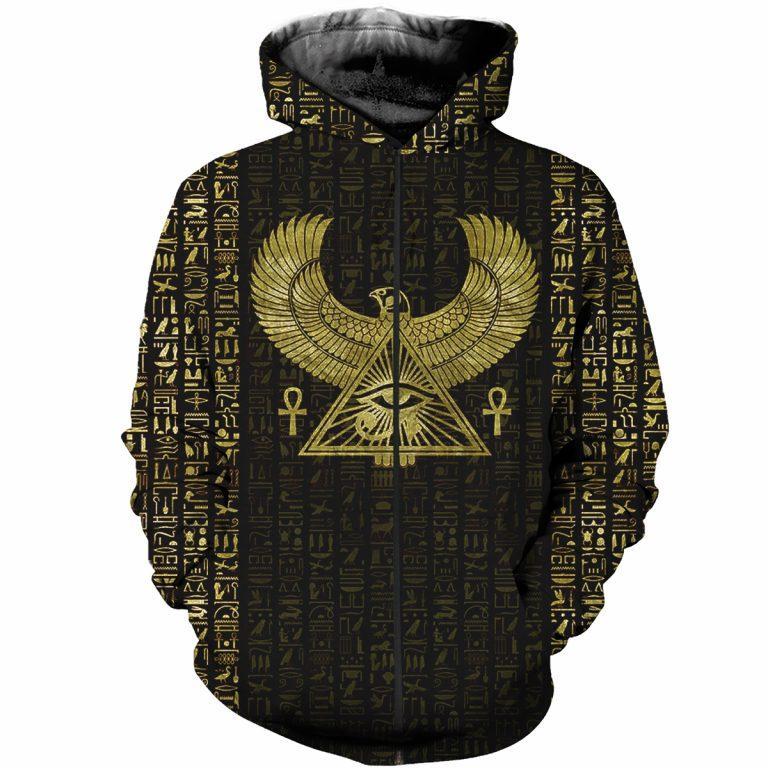 3D Printed Egyptian Eye of Horus and Hieroglyphs Clothes - Amaze Style™-Apparel