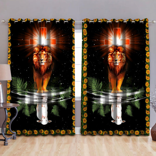 My God - Jesus Blackout Thermal Grommet Window Curtains TA041402S4