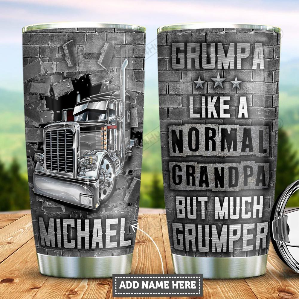Premium 3D Printed Grumpa Trucker Tumbler MEI