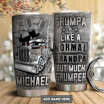 Premium 3D Printed Grumpa Trucker Tumbler MEI