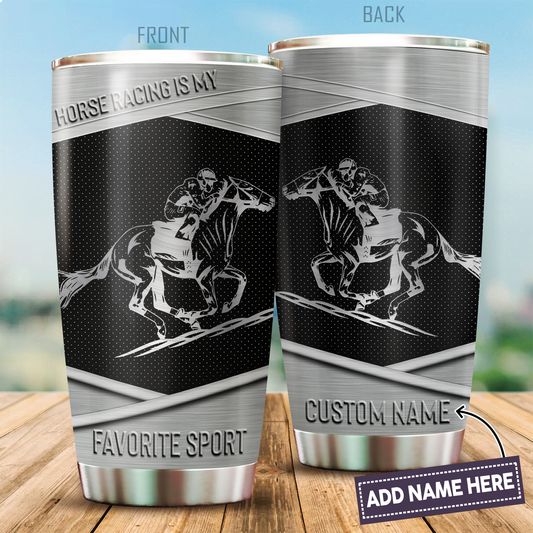 Racing Horse Stainless Steel Tumbler