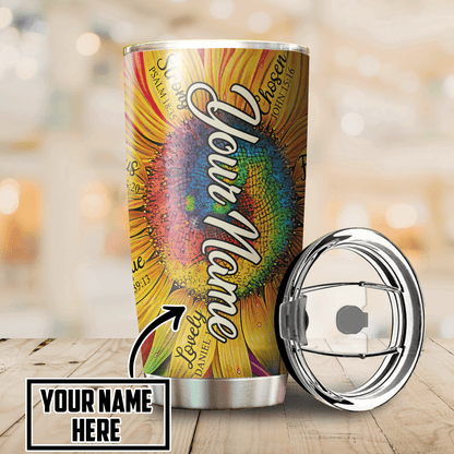 Jesus-Sunflower God Say You Personalized Name Tumbler 20Oz