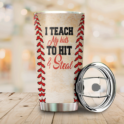 Customize Name Baseball Steel Tumbler