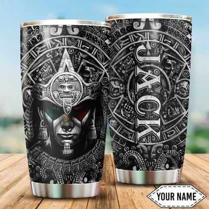 Aztec Mexico Custom Name Stainless Steel Tumbler 20oz