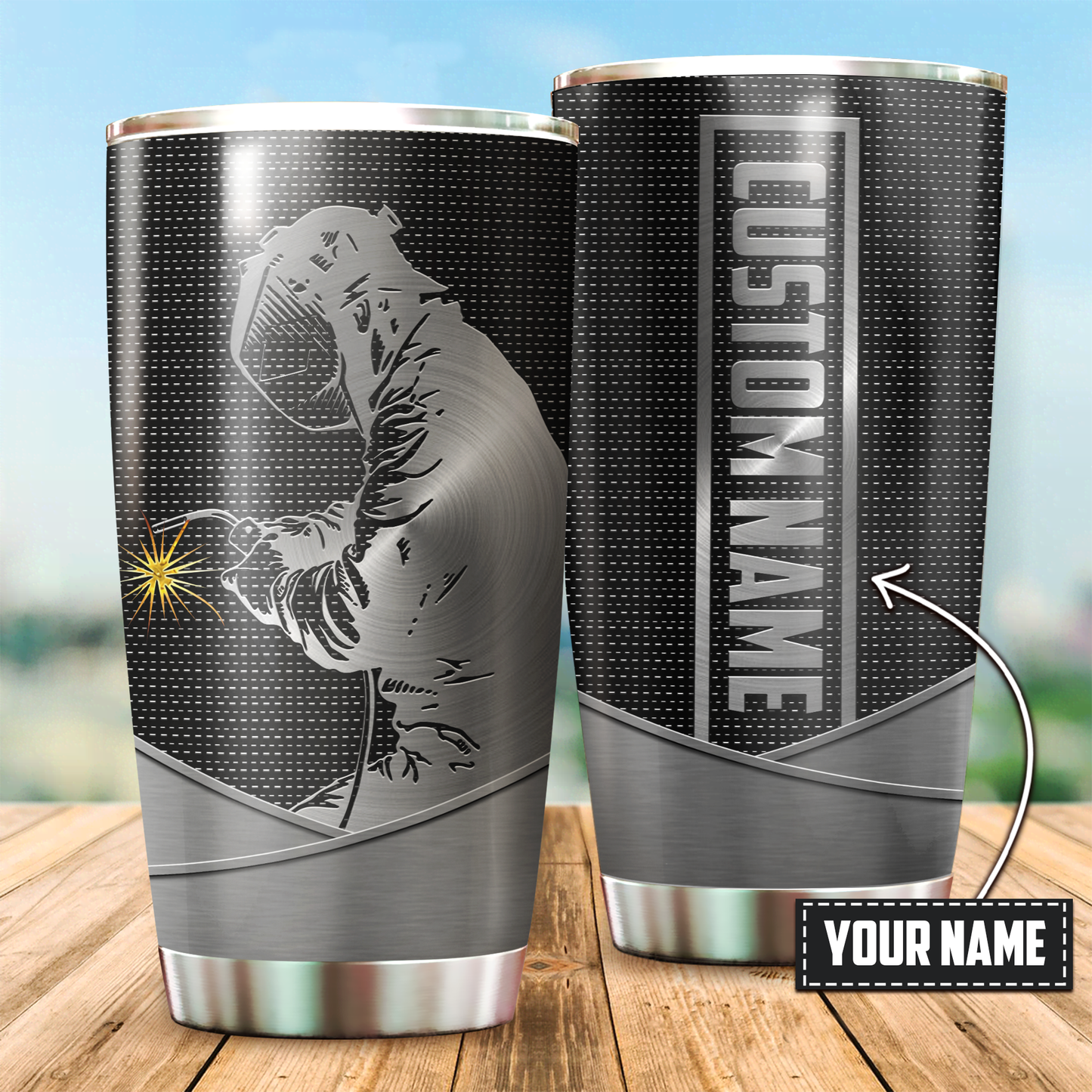 Personalized Welder Stainless Steel Tumbler  Special Gift