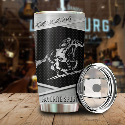 Racing Horse Stainless Steel Tumbler