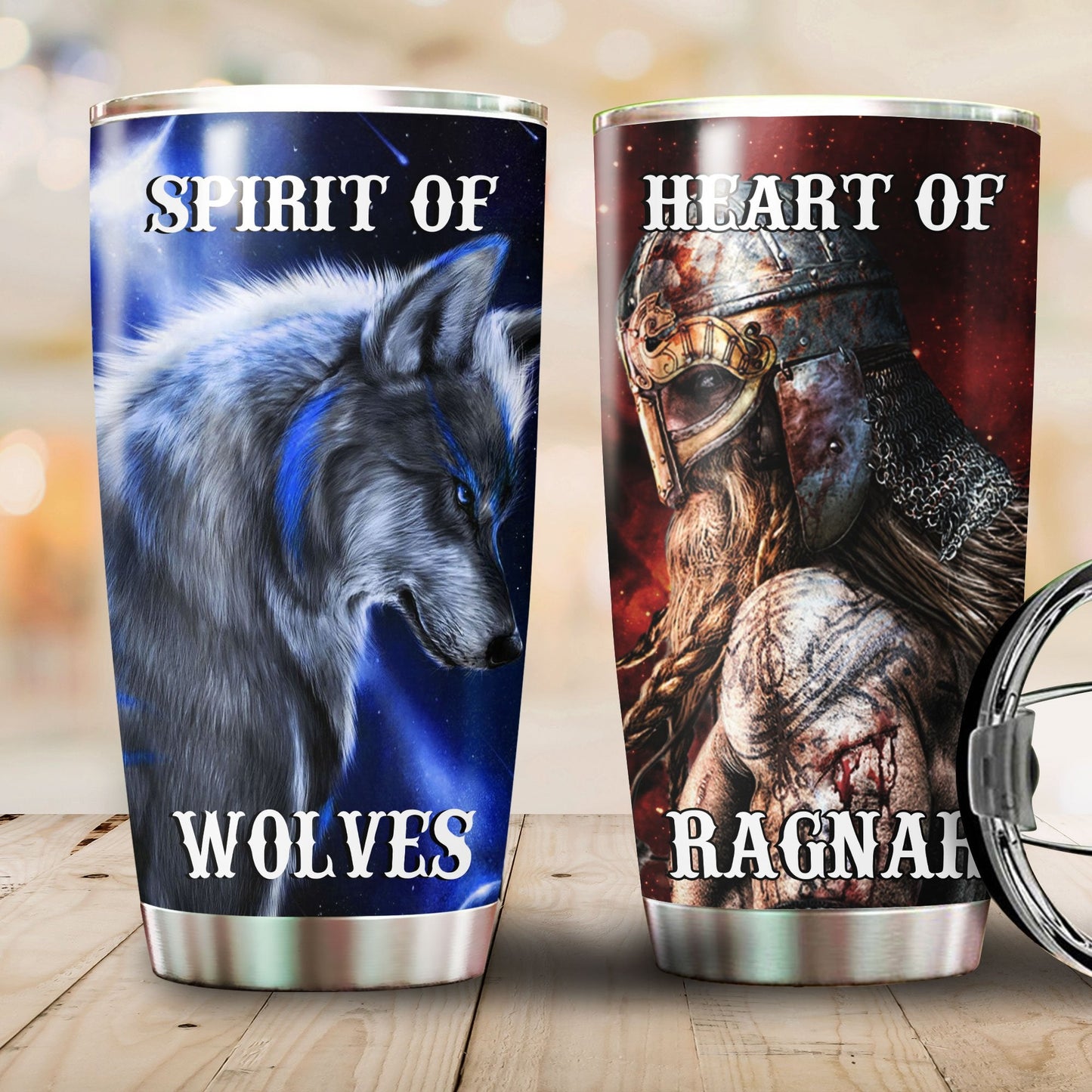 Customized Name Wolf  Steel Tumbler