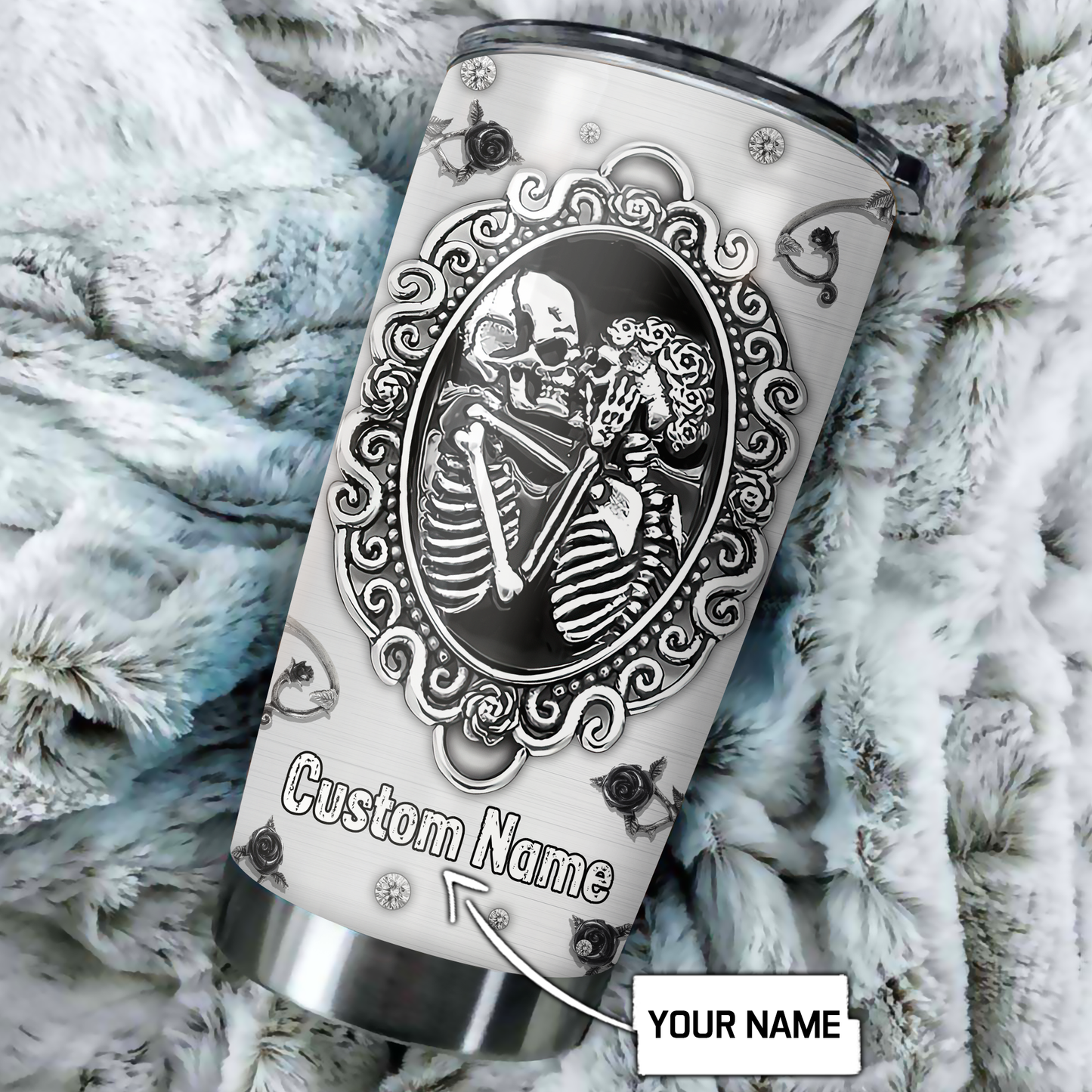 Customize Name Skull Steel Tumbler DD05052104