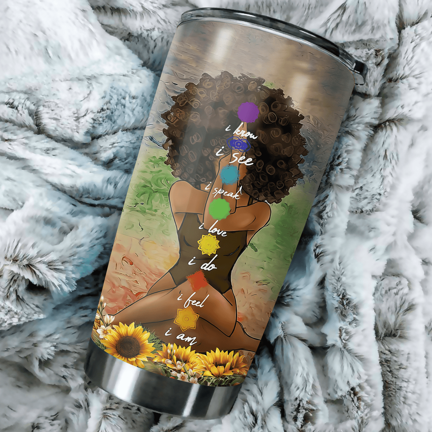 African Girl Stainless Steel Tumbler 20Oz TN DD08052102.S