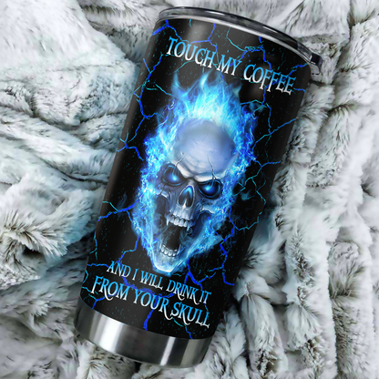 Customize Name Skull Steel Tumbler