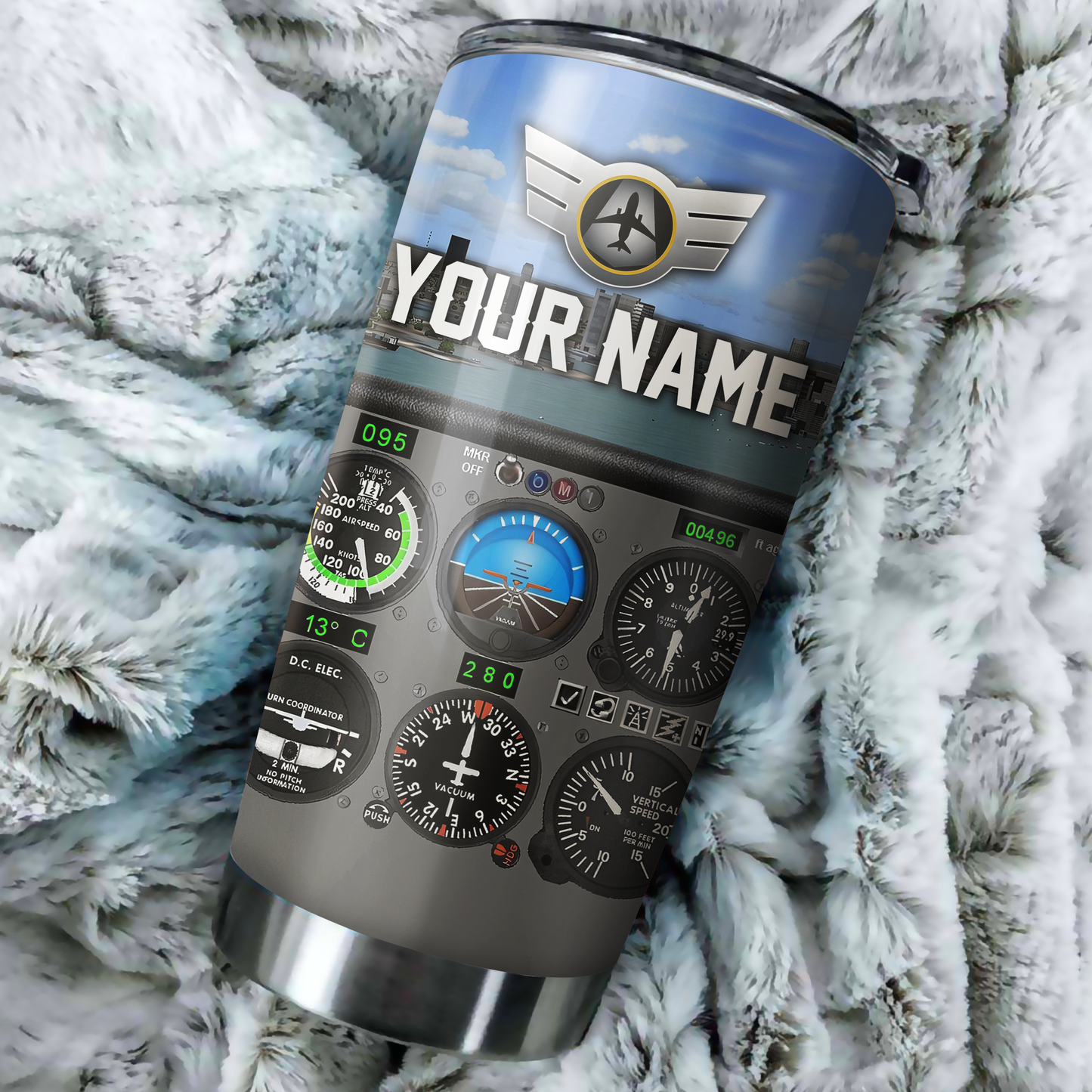 Customize Name Pilot Stainless Steel Tumbler
