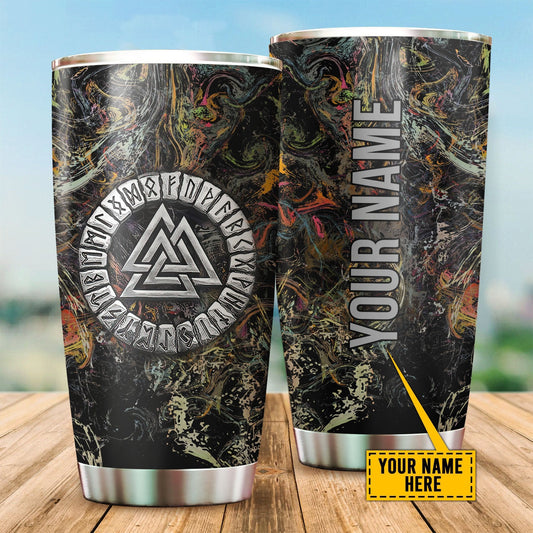 Customized Name Viking Steel Tumbler