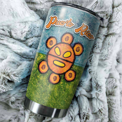 Custom Name Sol Taino Puerto Rico Steel Tumbler MH13032106