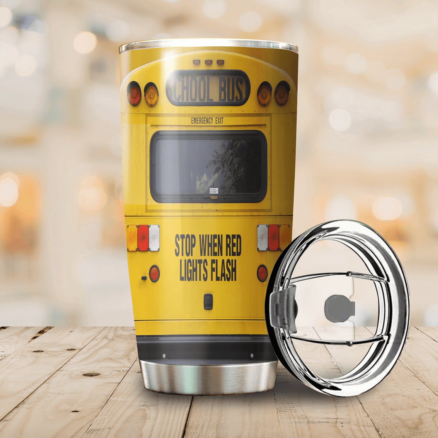 Custom Name School Bus Steel Tumbler DD04052101