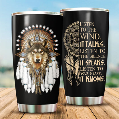 Native Wolf Beautiful Tumbler HP
