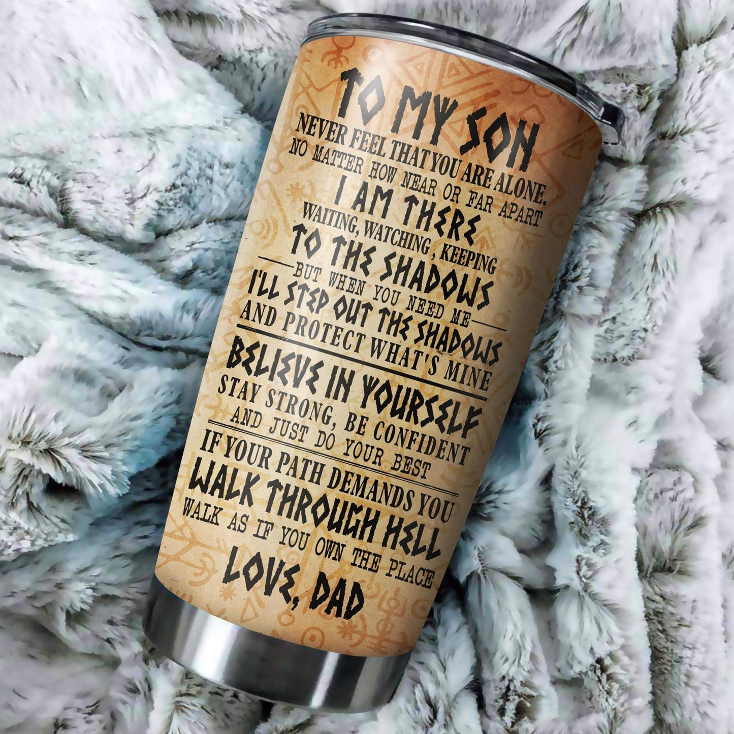 Customized Name Viking Steel Tumbler