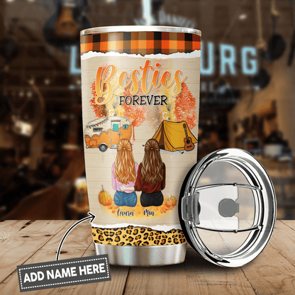 Bestie Forever You Are Irreplaceable Customized Stainless Steel Tumbler, Best Gifts For Friends