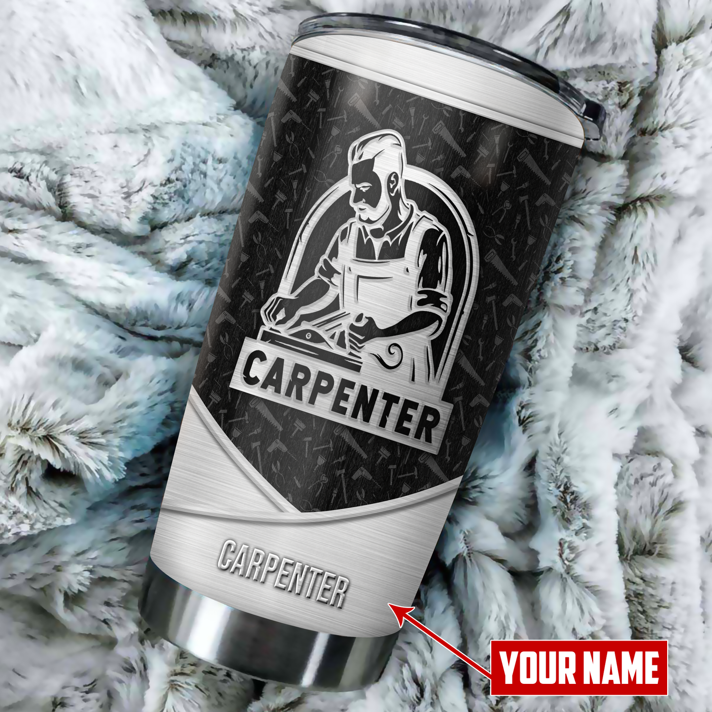 Personalized Name Carpenter Stainless Steel Tumbler Sawdust Is Man Glitter Ver 2