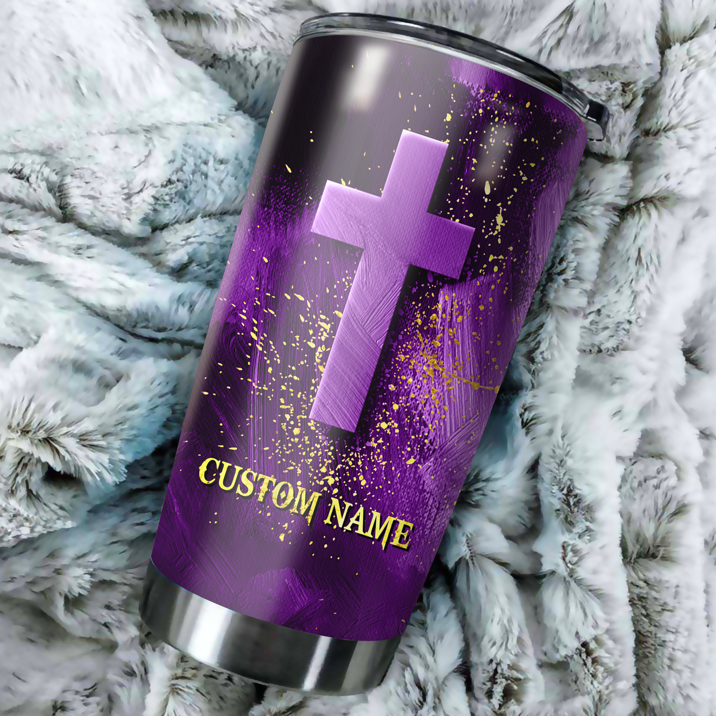Premium Tumbler Personalized Easter Day Christian Jesus Purple Version No57 ML