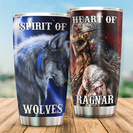Customized Name Wolf  Steel Tumbler