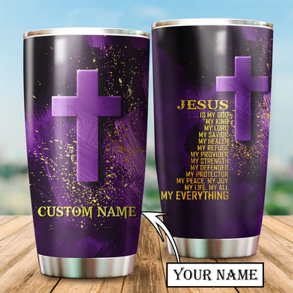 Premium Tumbler Personalized Easter Day Christian Jesus Purple Version No57 ML
