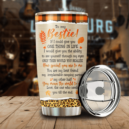 Bestie Forever You Are Irreplaceable Customized Stainless Steel Tumbler, Best Gifts For Friends