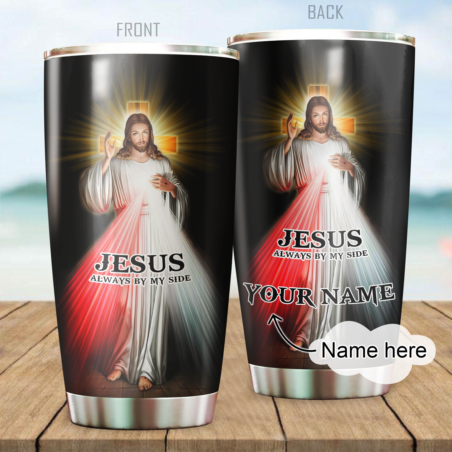 Premium Tumbler Personalized Easter Day Christian Jesus No26 ML