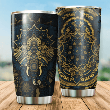 Elephant Royal Mandala Premium 3D All Over Printed Tumble