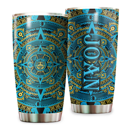 Aztec Mexico Personalized Name Stainless Steel Tumbler 20Oz