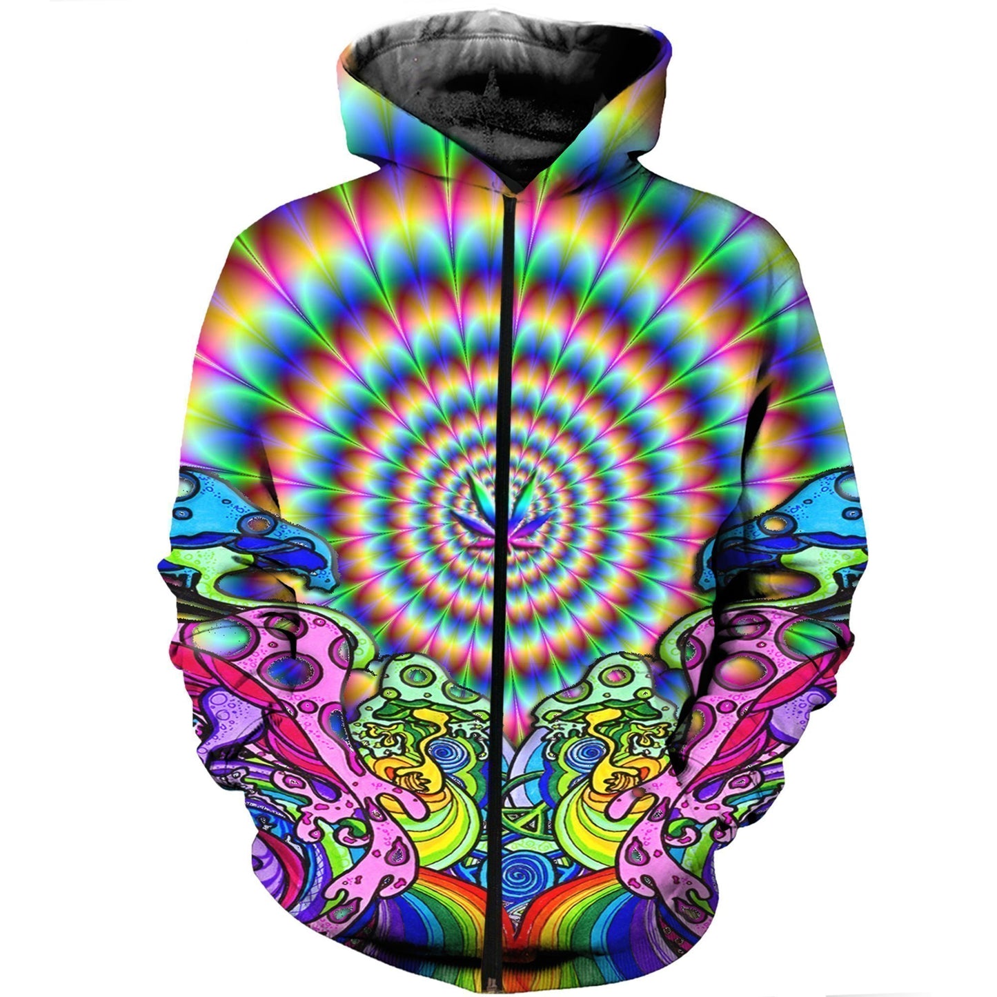3D All Over Printed Mushroom Shirts and Shorts-Apparel-6teenth World-ZIPPED HOODIE-S-Vibe Cosy™