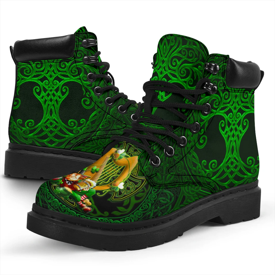 Premium 3D Lucky Irish Harp Leprecheun Boots MEI