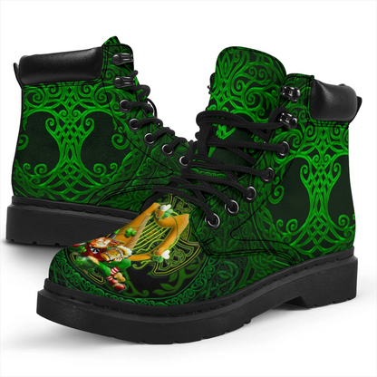 Premium 3D Lucky Irish Harp Leprecheun Boots MEI