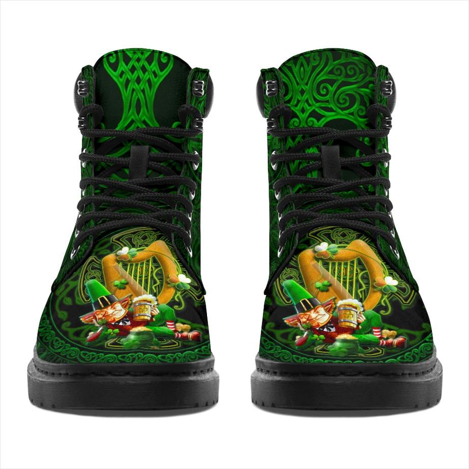 Premium 3D Lucky Irish Harp Leprecheun Boots MEI