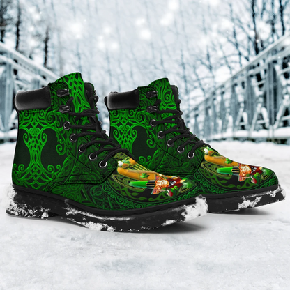 Premium 3D Lucky Irish Harp Leprecheun Boots MEI